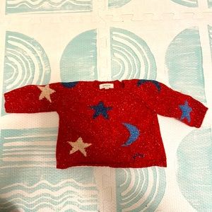 Star and moon print sweater